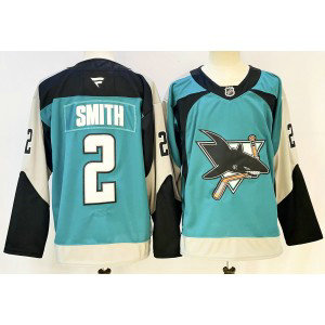 NHL Sharks 2 Smith 2025 New Men Jersey