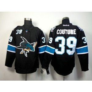 NHL Sharks 39 Couture Black Men Jersey