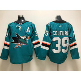 NHL Sharks 39 Logan Couture Teal Adidas Men Jersey