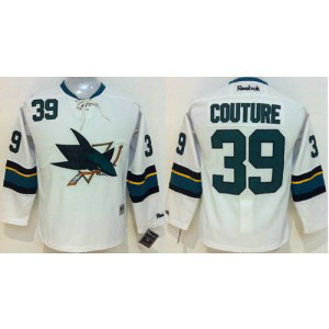 NHL Sharks 39 Logan Couture White Youth Jersey