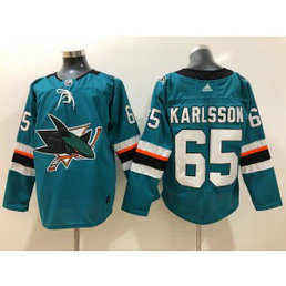NHL Sharks 65 Erik Karlsson Teal Adidas Men Jersey