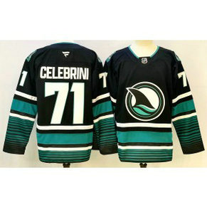 NHL Sharks 71 Macklin Celebrini Black New Men Jersey