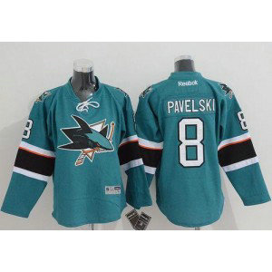 NHL Sharks 8 Joe Pavelski Green Youth Jersey