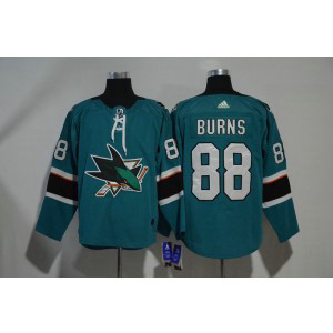 NHL Sharks 88 Brent Burns Teal Adidas Men Jersey