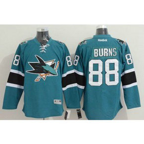 NHL Sharks 88 Brent Burns Teal Men Jersey