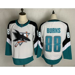 NHL Sharks 88 Brent Burns White New Adidas Men Jersey