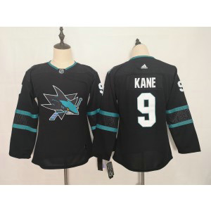 NHL Sharks 9 Evander Kane Black Adidas Youth Jersey