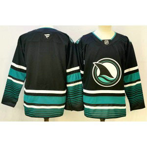 NHL Sharks Blank Black New Men Jersey