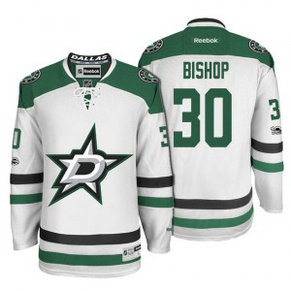 NHL Stars 30 Ben Bishop Away White Mens Reebok Men Jersey