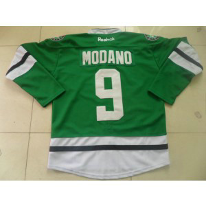 NHL Stars 9 Mike Modano New Style Green Men Jersey
