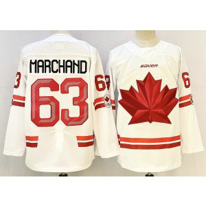 NHL Team Canada 63 Marchand White 2025 New Men Jersey