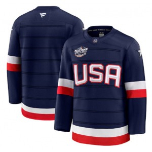 NHL USA Blank Navy 2025 4 Nations Men Jersey