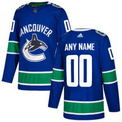 NHL Vancouver Canucks Blue Customized Adidas Men Jersey