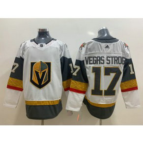 NHL Vegas Golden Knights 17 Vegas Strong White Adidas Men Jersey
