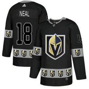 NHL Vegas Golden Knights 18 James Neal Black Team Logos Fashion Adidas Men Jersey
