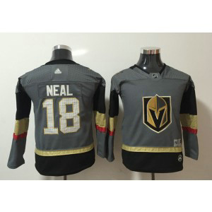NHL Vegas Golden Knights 18 James Neal Gray Adidas Youth Jersey