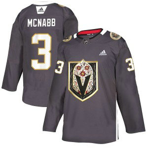 NHL Vegas Golden Knights 3 Brayden McNabb Gray Dia De Los Muertos Adidas Men Jersey