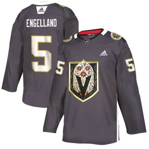 NHL Vegas Golden Knights 5 Deryk Engelland Gray Dia De Los Muertos Adidas Men Jersey