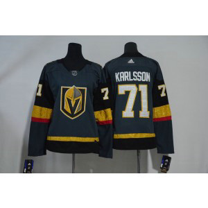NHL Vegas Golden Knights 71 William Karlsson Gray Adidas Women Jersey