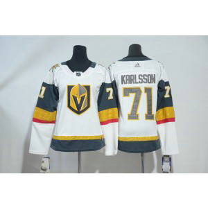 NHL Vegas Golden Knights 71 William Karlsson White Adidas Women Jersey