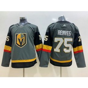 NHL Vegas Golden Knights 75 Ryan Reaves Gray Adidas Women Jersey
