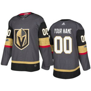 NHL Vegas Golden Knights Customized Grey Adidas Men Jersey
