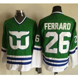 NHL Whalers 26 Ray Ferraro Green CCM Throwback Men Jersey
