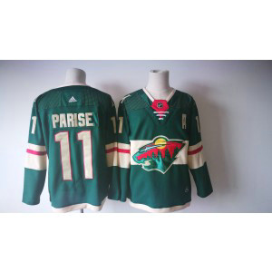 NHL Wild 11 Zach Parise Green Adidas Men Jersey