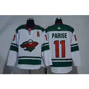 NHL Wild 11 Zach Parise White Adidas Men Jersey