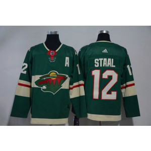 NHL Wild 12 Eric Staal Green Adidas Men Jersey