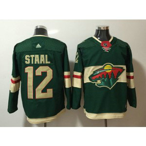 NHL Wild 12 Eric Staal Green Adidas Men Jerseys