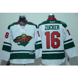 NHL Wild 16 Jason Zucker White Men Jersey