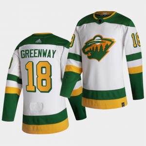 NHL Wild 18 Jordan Greenway White 2020 New Adidas Men Jersey