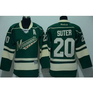 NHL Wild 20 Ryan Suter Green A Patch Youth Jersey