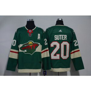 NHL Wild 20 Ryan Suter Green Adidas Men Jersey
