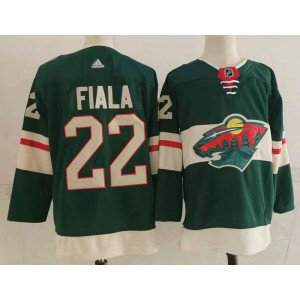 NHL Wild 22 Kevin Fiala Green Adidas Men Jersey