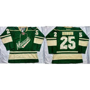 NHL Wild 25 Jonas Brodin Green Men Jersey