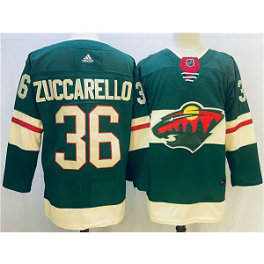 NHL Wild 36 Mats Zuccarello Green Adidas Men Jersey
