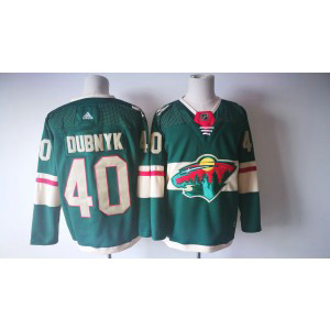 NHL Wild 40 Devan Dubnyk Green Adidas Men Jersey