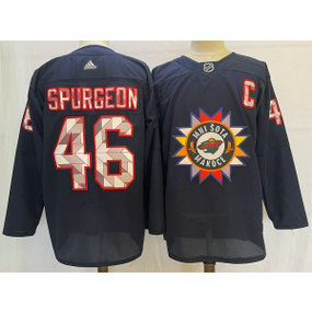 NHL Wild 46 Jared Spurgeon 2022 New Adidas Men Jersey