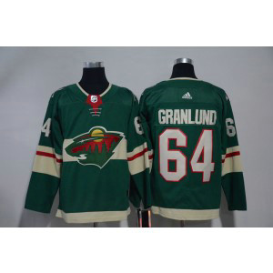 NHL Wild 64 Mikael Granlund Green Adidas Men Jersey