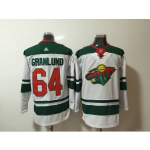 NHL Wild 64 Mikael Granlund White Adidas Men Jersey