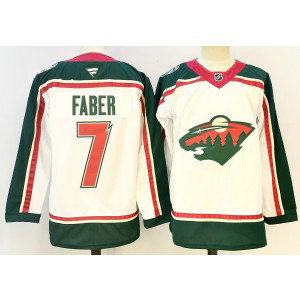 NHL Wild 7 FABER White 2025 New Men Jersey