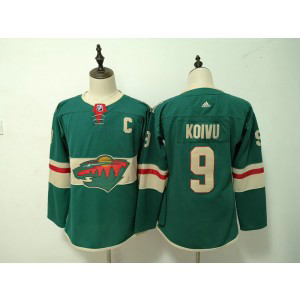 NHL Wild 9 Mikko Koivu Green Adidas Youth Jersey