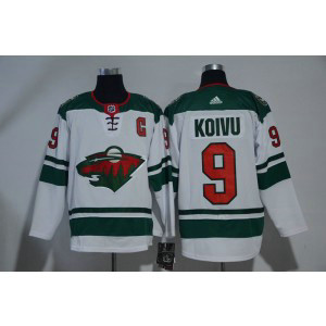 NHL Wild 9 Mikko Koivu White Adidas Men Jersey
