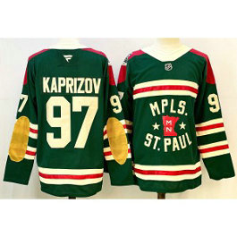 NHL Wild 97 Kirill Kaprizov Green 2024-25 New Men Jersey