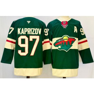 NHL Wild 97 Kirill Kaprizov Green 2024 New Adidas Men Jersey