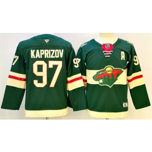 NHL Wild 97 Kirill Kaprizov Green Youth Jersey