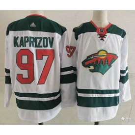 NHL Wild 97 Kirill Kaprizov White Adidas Men Jersey
