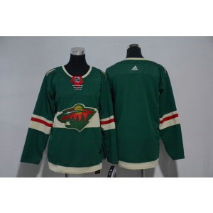 NHL Wild Blank Green Adidas Youth Jersey